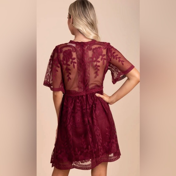 Bell Ella light my fire dress in wine - Picture 2 of 3